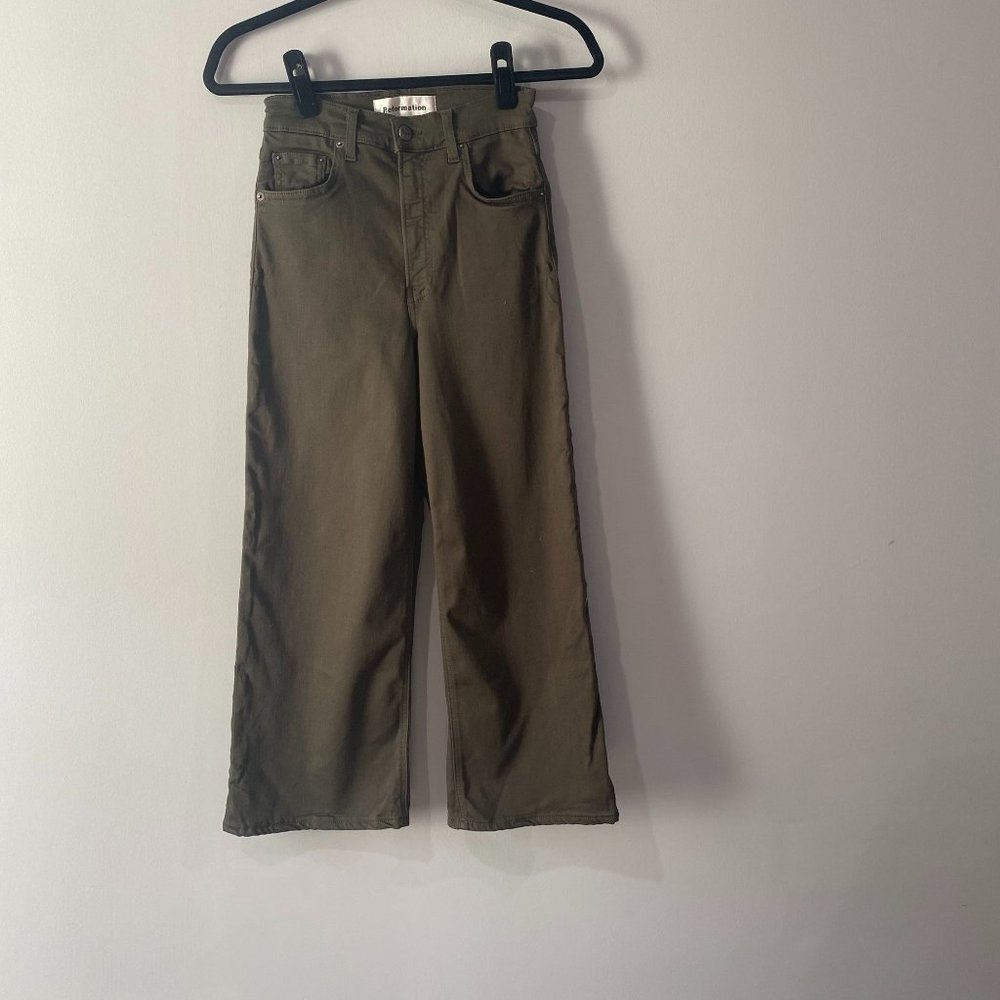 Reformation Stretch Flood Pants Size 26